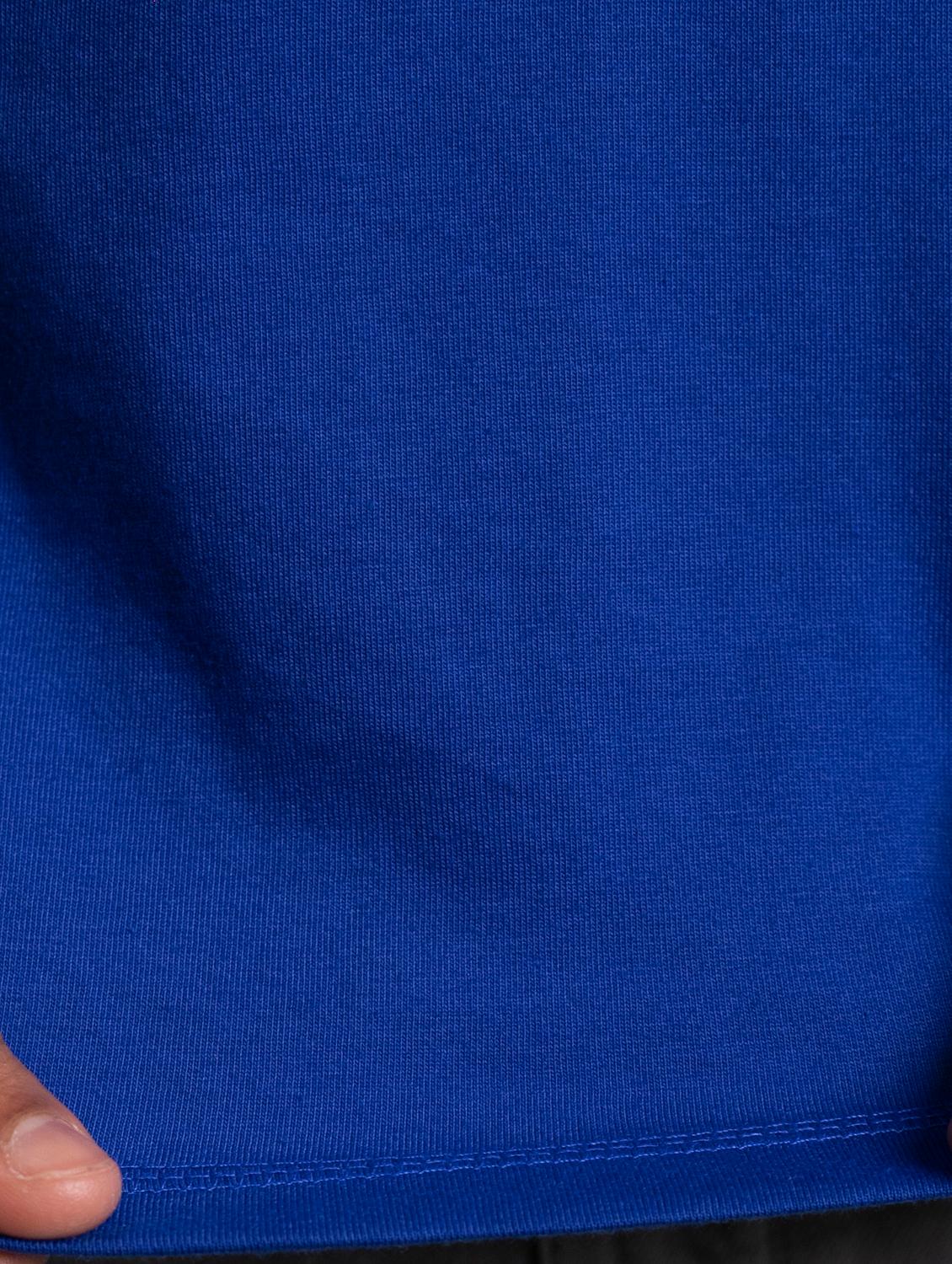 men's plain royal blue henley neck t-shirt - 11789193 - Zoom Image - 5