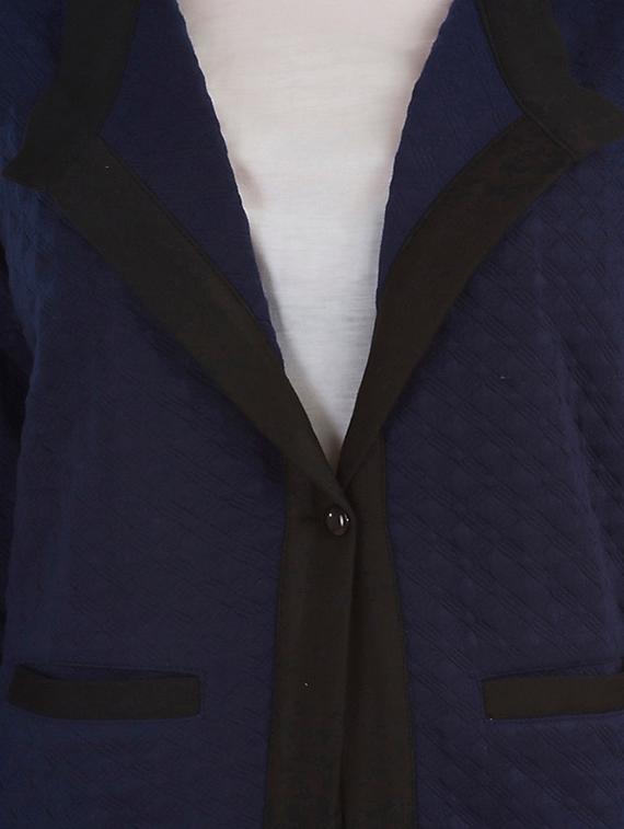 navy blue quilted blazer - 12405994 - Standard Image - 3