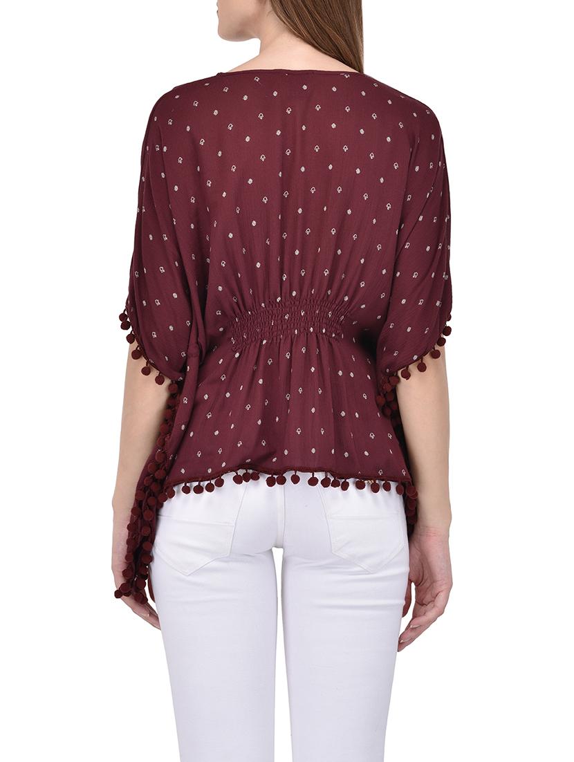 women's straight v neck top - 13842752 - Zoom Image - 2