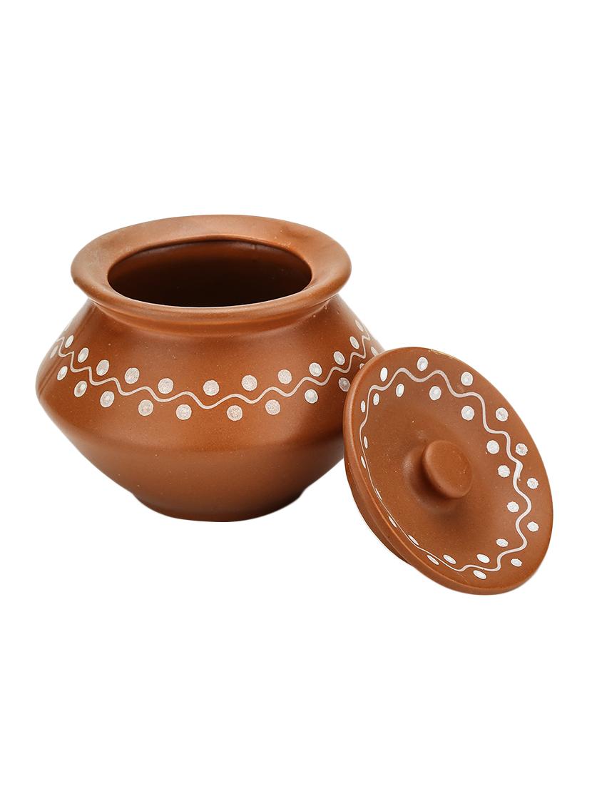 earthen ceramic handi set of 3 - 14155060 - Standard Image - 2