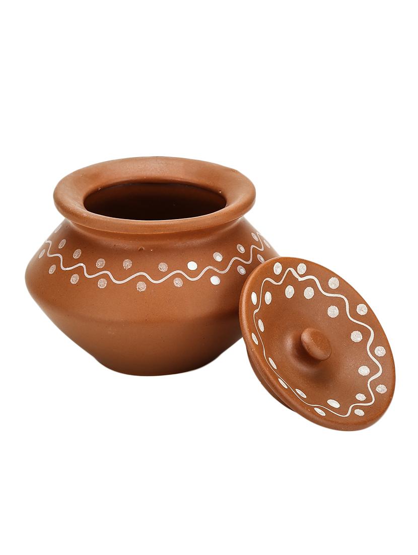 earthen ceramic handi set of 3 - 14155060 - Zoom Image - 3