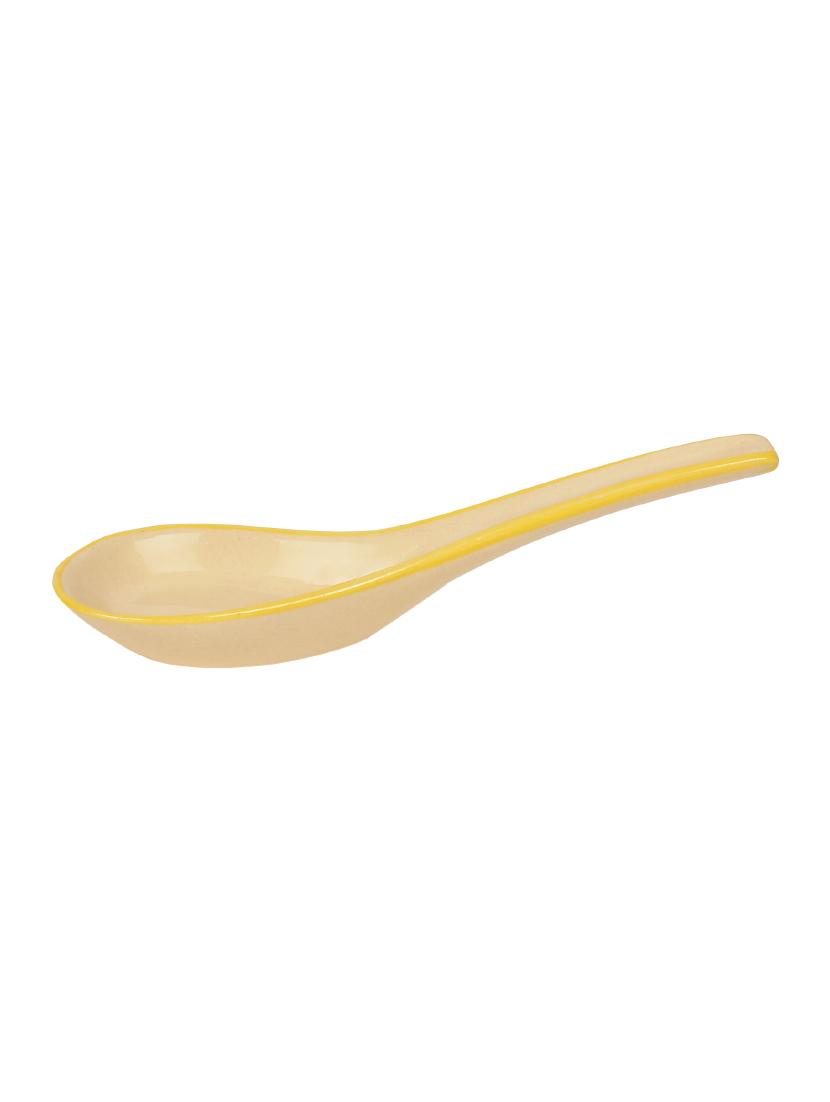 handpainted blue n yellow soup bowls with spoons - set of 2 - 14770201 - Zoom Image - 4