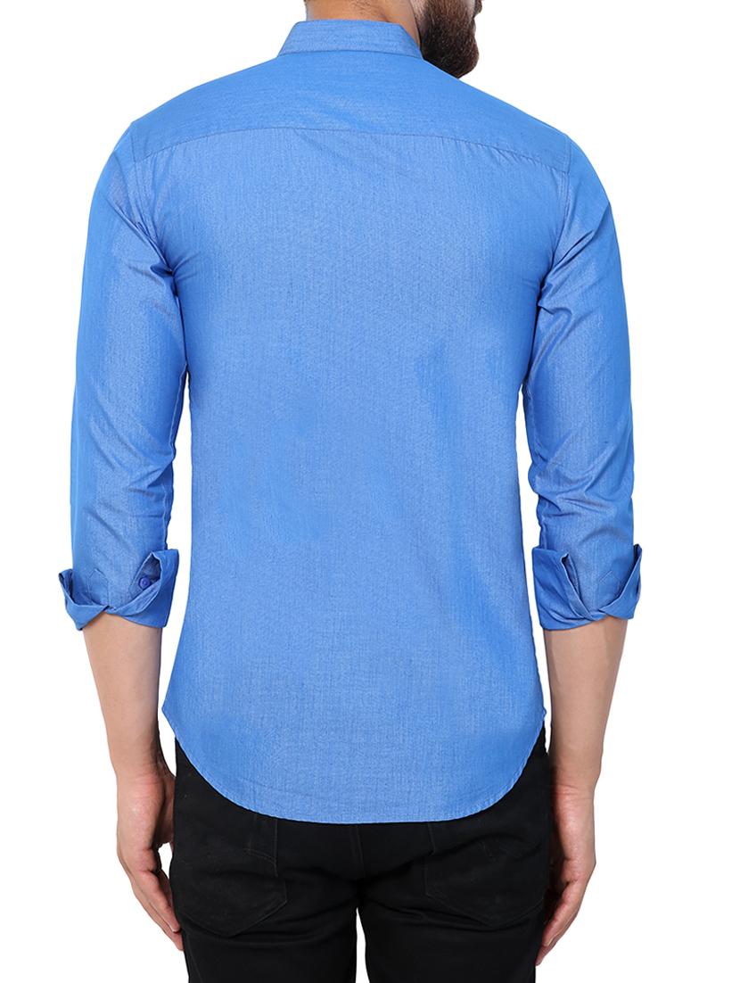 mens solid casual shirt - 15418119 - Zoom Image - 2