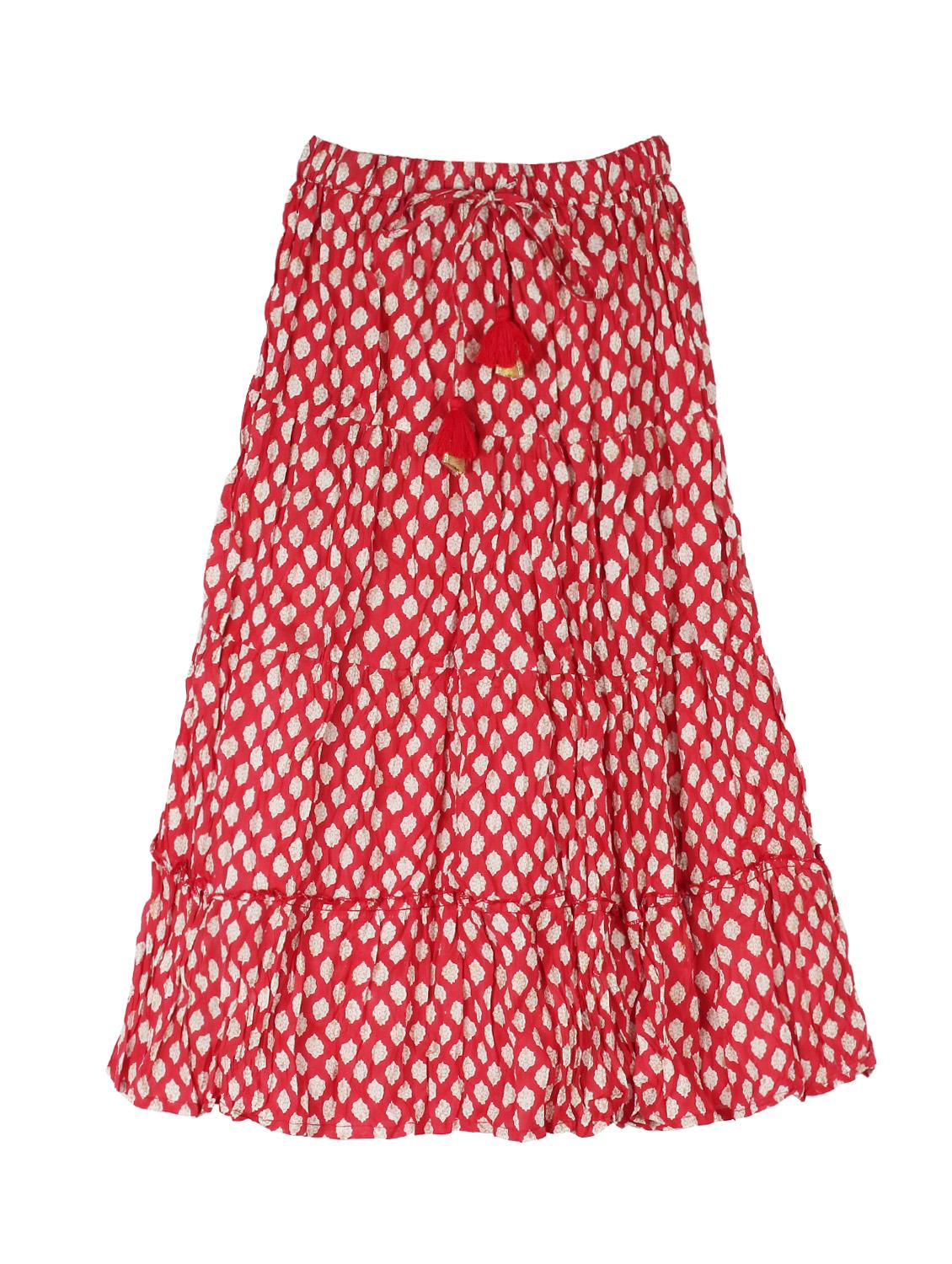 red cotton skirt top - 15430180 - Standard Image - 2