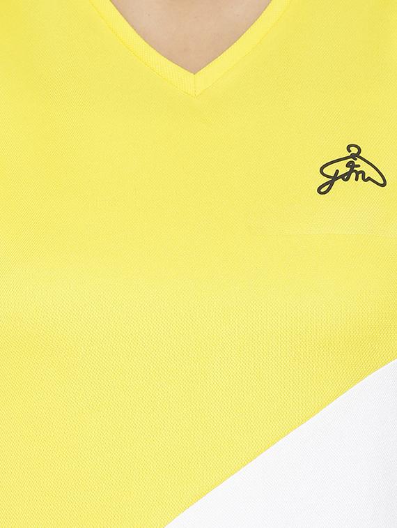 women's color block v neck t-shirt - 15518049 - Standard Image - 3