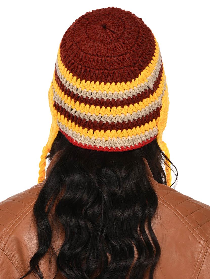 striped braided woolen cap - 15528272 - Standard Image - 2
