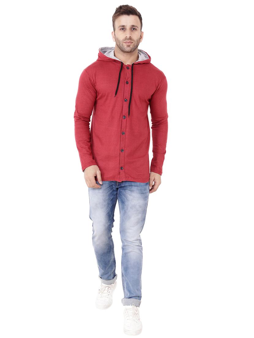 maroon cotton tshirt - 15651783 - Zoom Image - 3