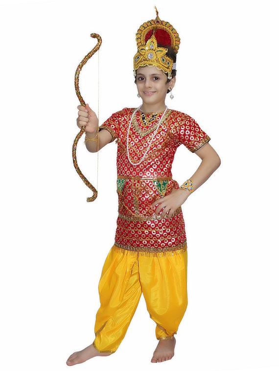 multi colored polyester krishna costume - 15756204 - Zoom Image - 1