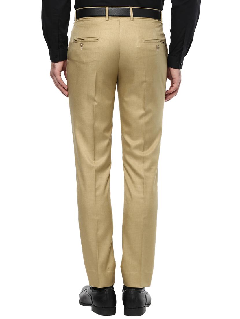 beige polyester blend flat front formal trouser - 15765792 - Standard Image - 2