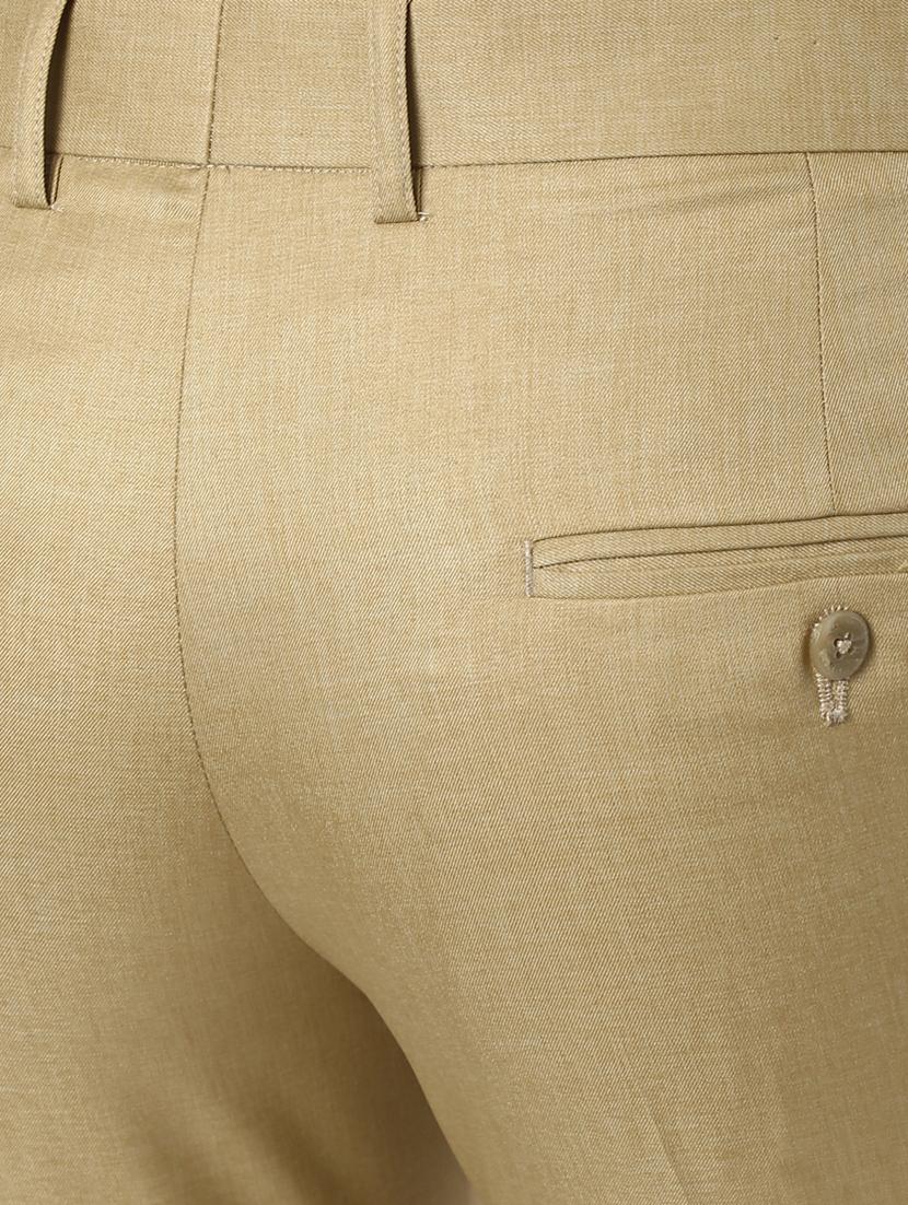 beige polyester blend flat front formal trouser - 15765792 - Standard Image - 4