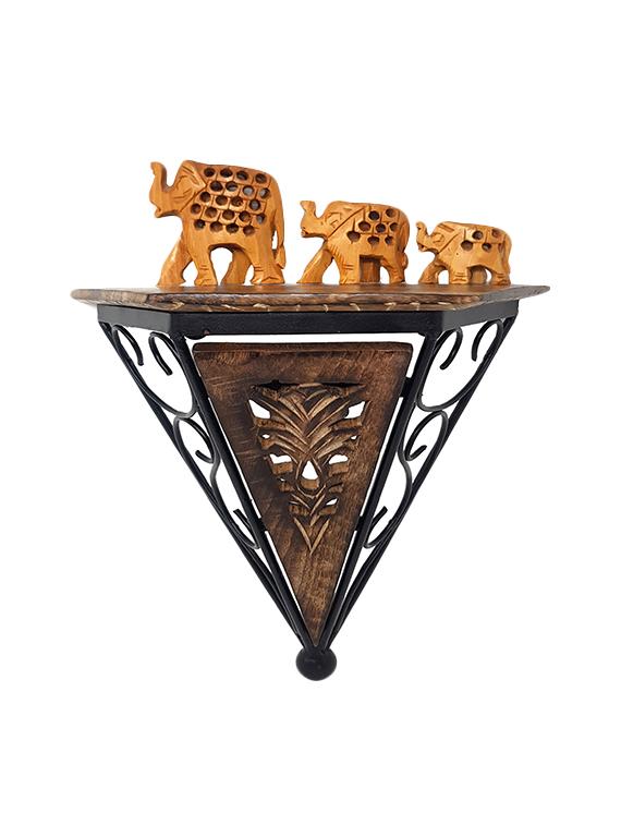 wood & wrought iron new fancy wall bracket pack of 2 - 15795461 - Zoom Image - 3