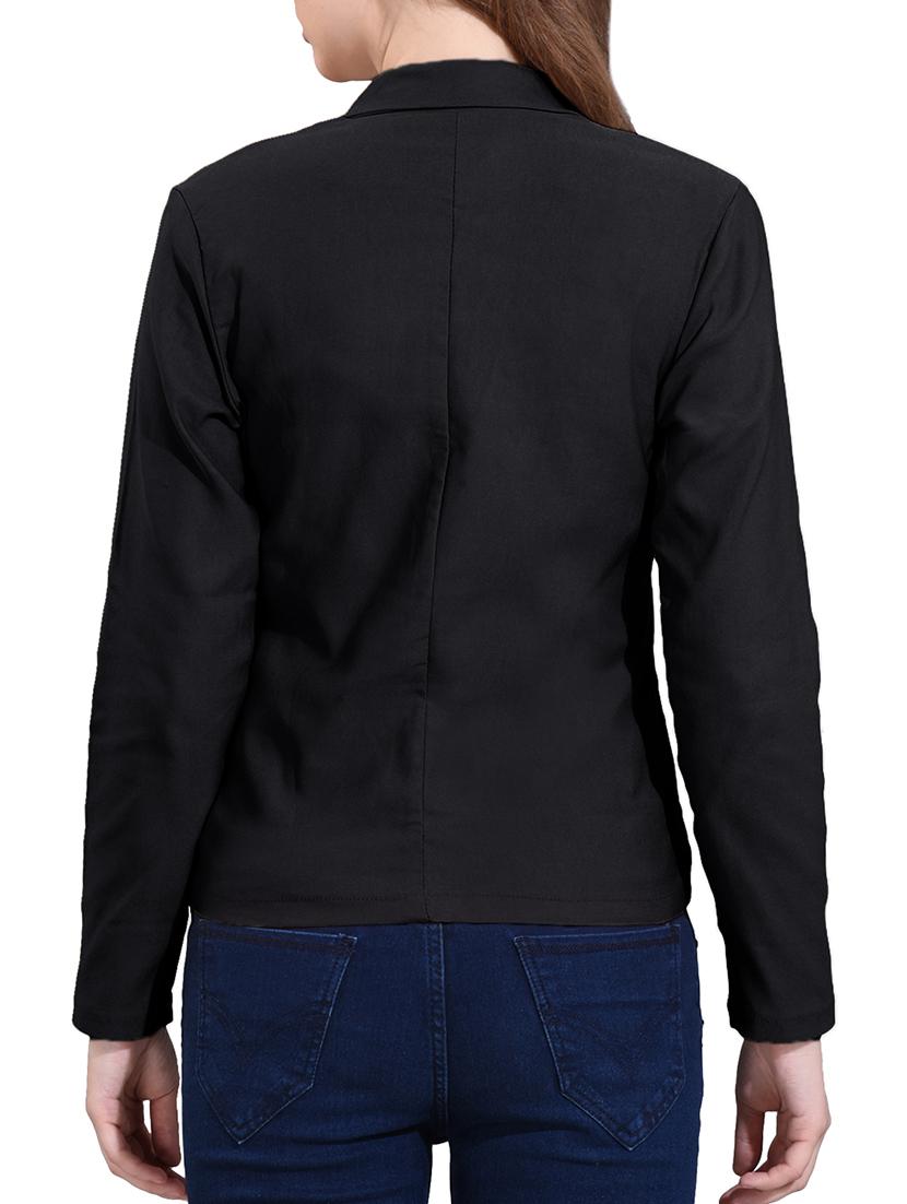 lapel collar solid blazer - 15842535 - Zoom Image - 2