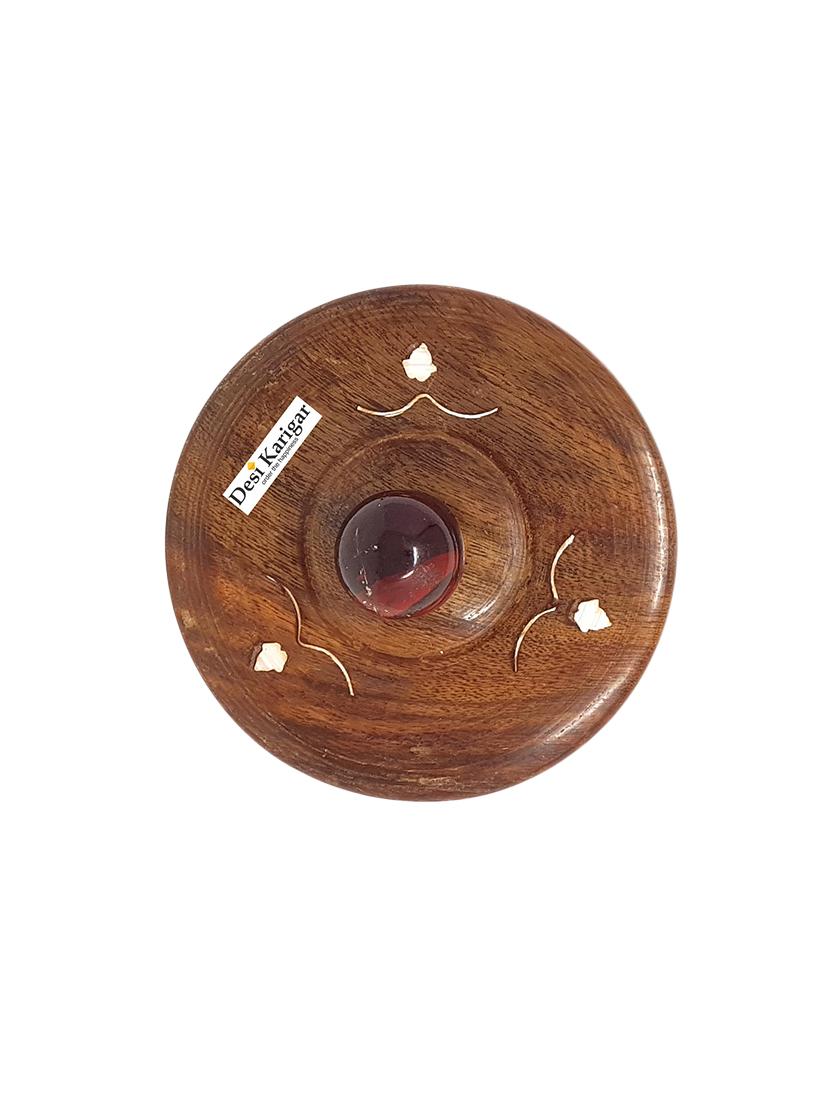 wooden bowl + free tea spoon ( brown, 4 inch ) - 15848730 - Standard Image - 2