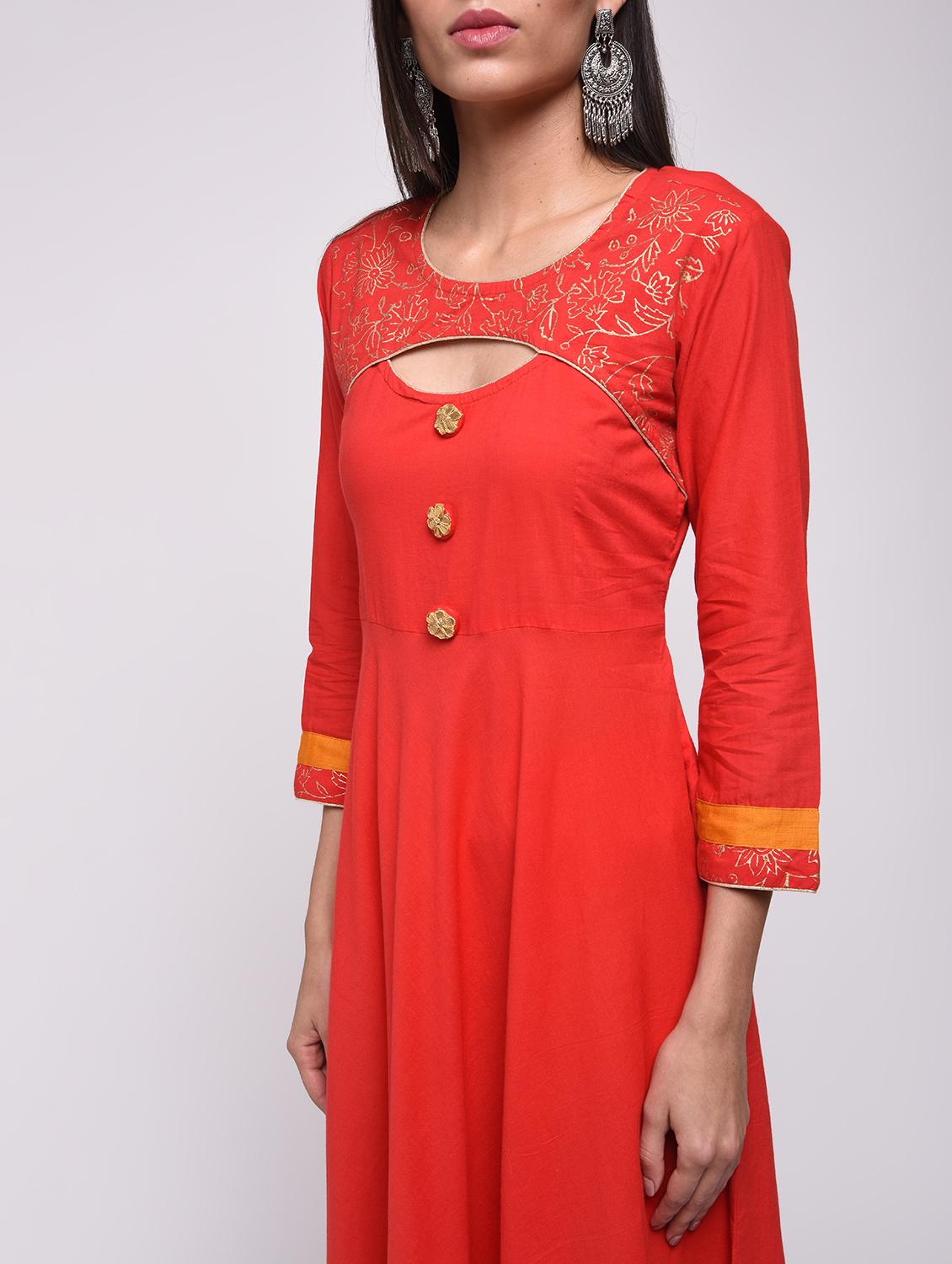 women's flared kurta - 16171604 - Standard Image - 4