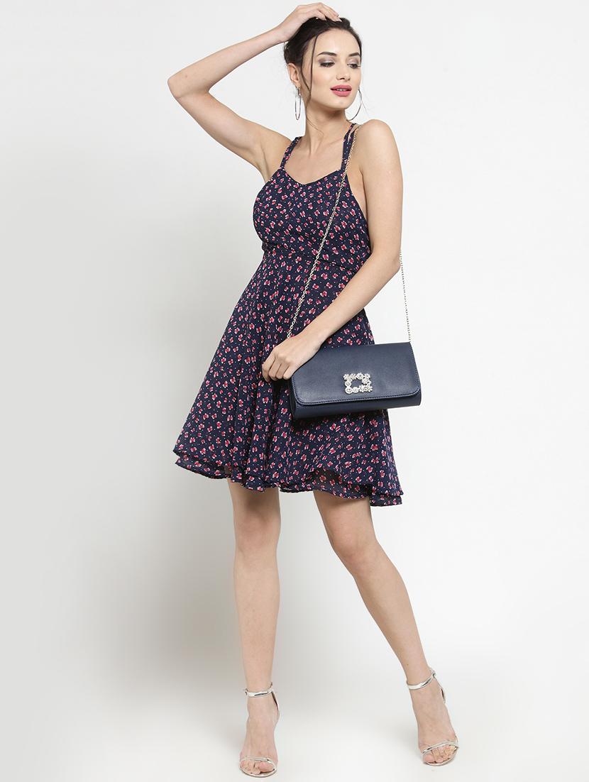 women's fit & flare floral dress - 16287113 - Standard Image - 3