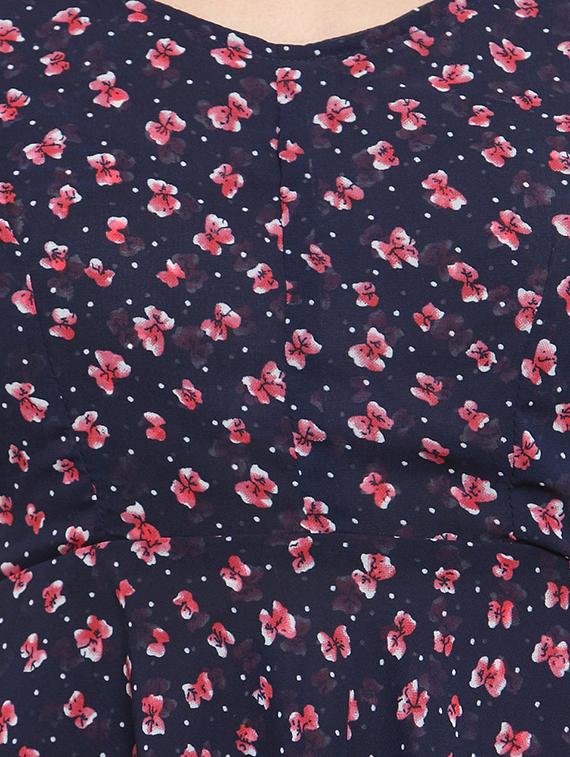 women's fit & flare floral dress - 16287113 - Standard Image - 4