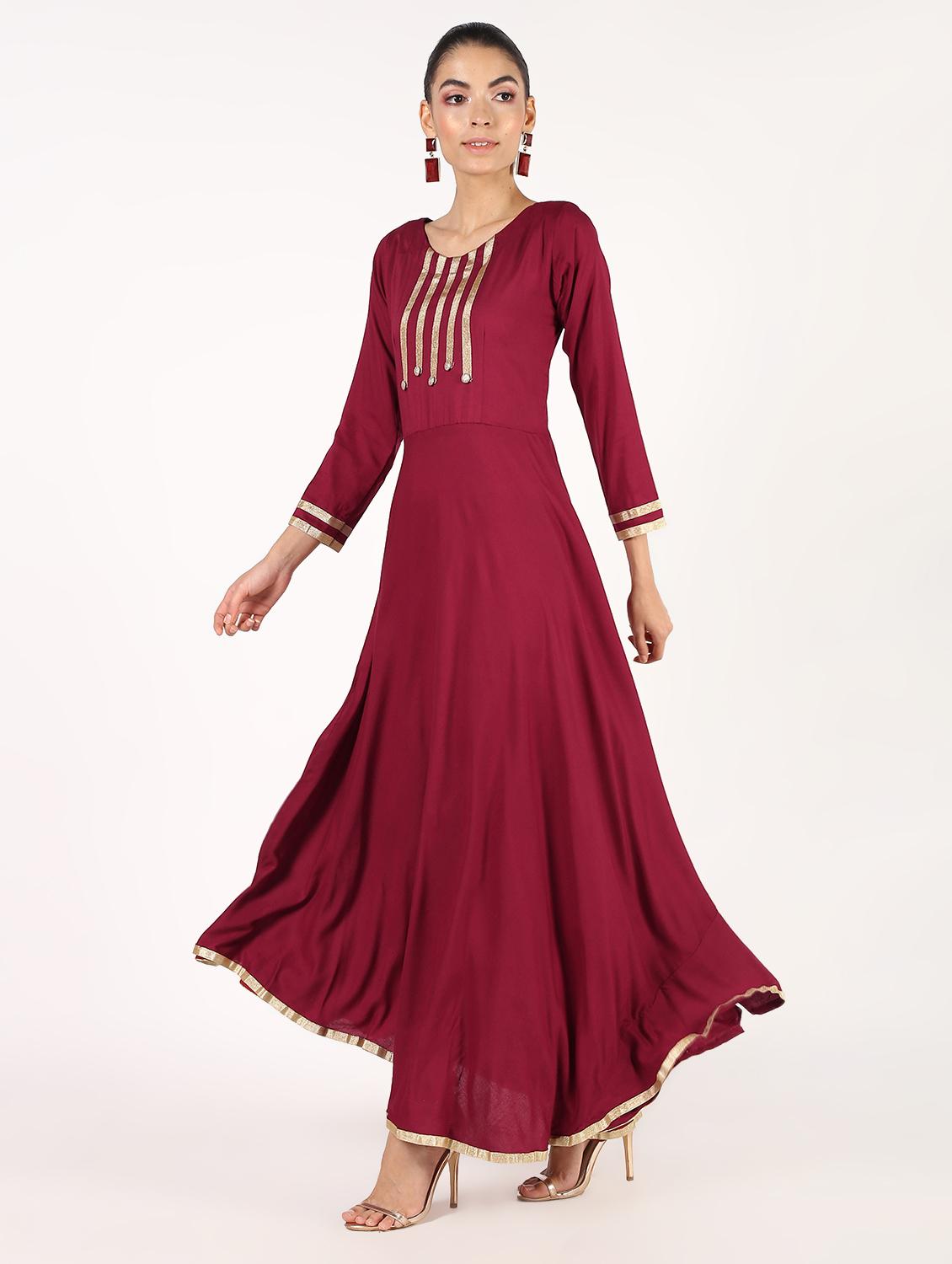 women's flared kurta - 16357045 - Standard Image - 2