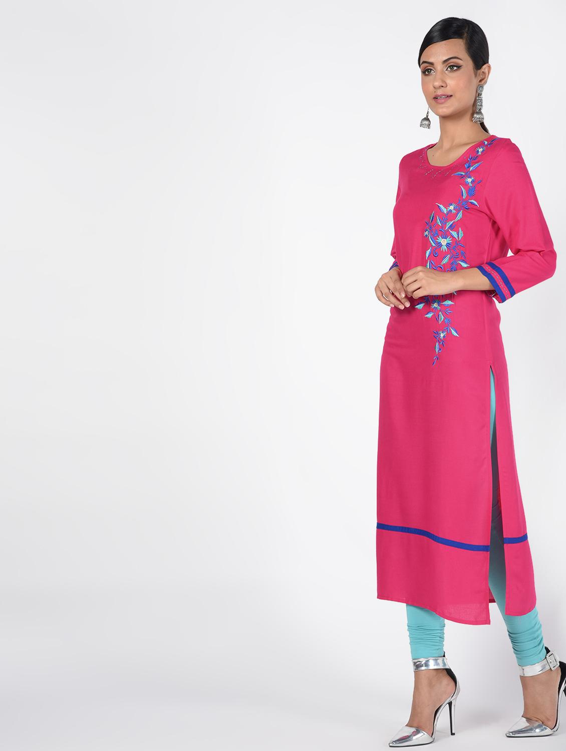 women's straight kurta - 16466302 - Zoom Image - 2