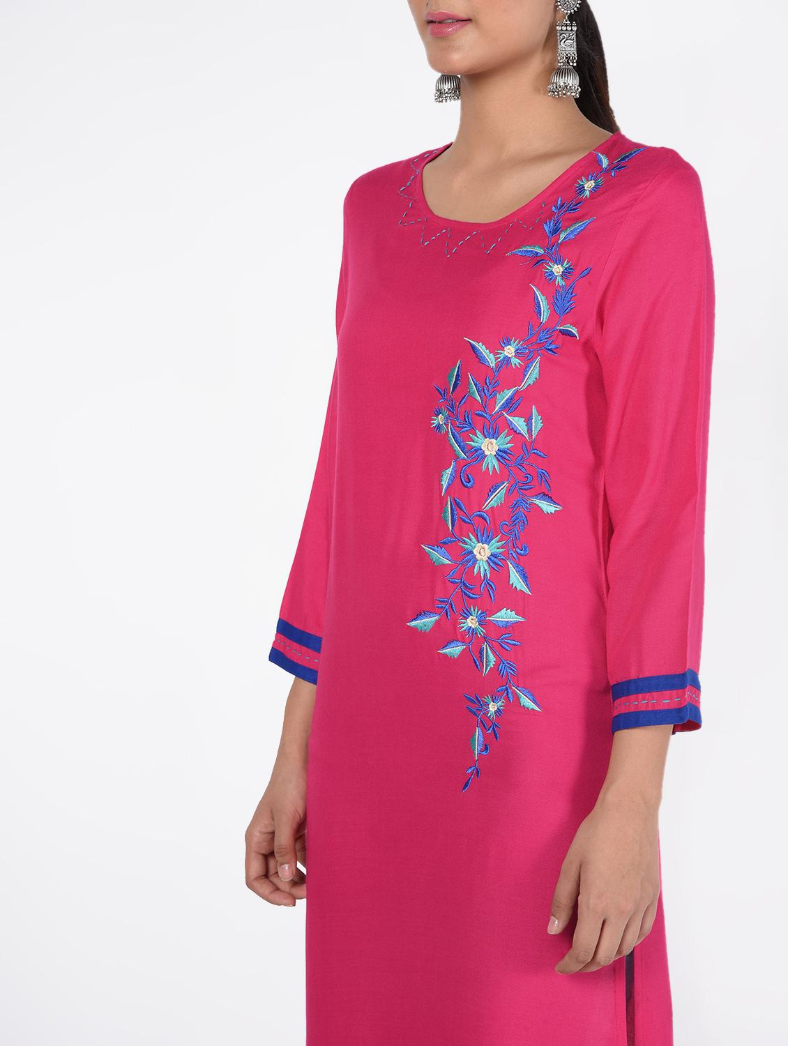 women's straight kurta - 16466302 - Standard Image - 4