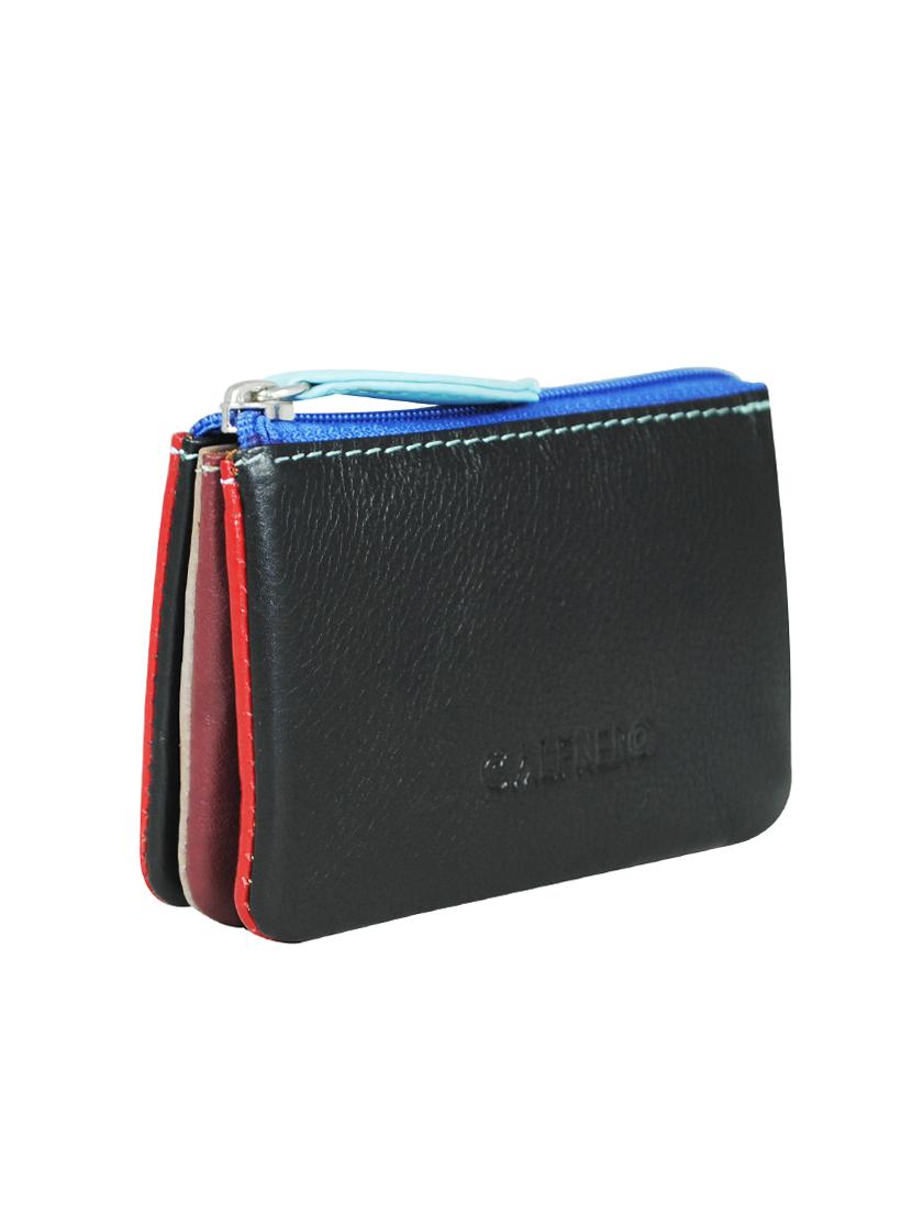 multi colored leather regular pouch - 16494462 - Standard Image - 3