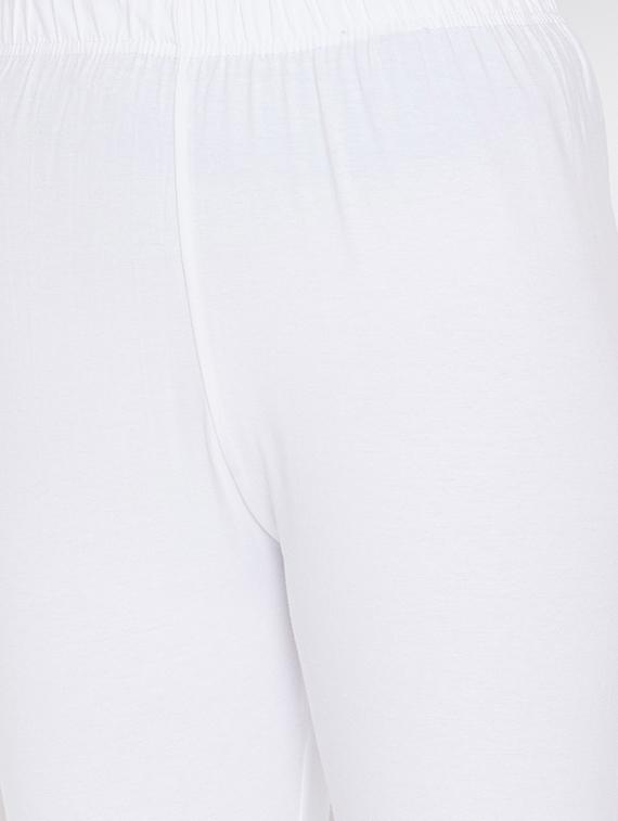 white solid ankle length legging - 16548446 - Zoom Image - 4