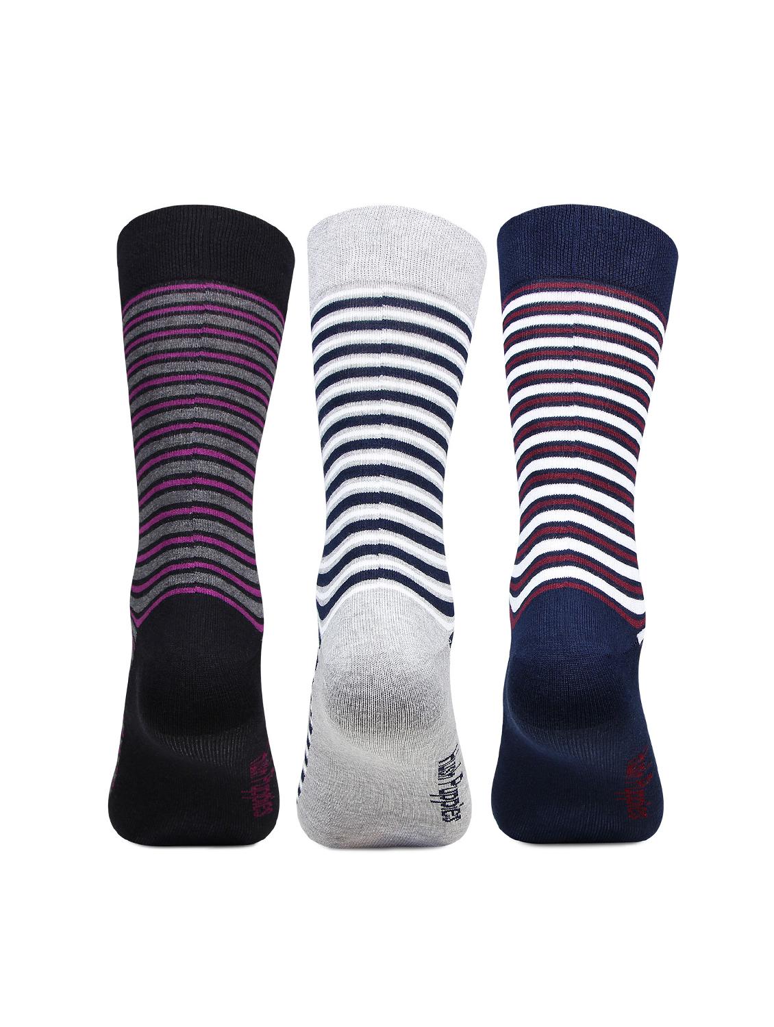 men pack of 3 striped above ankle length socks - 16582153 - Zoom Image - 3