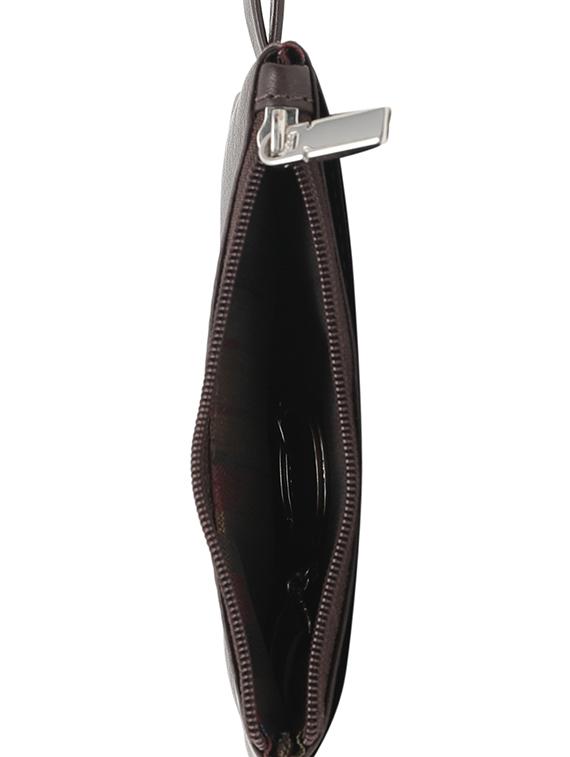 brown leather regular pouch - 16585229 - Standard Image - 2