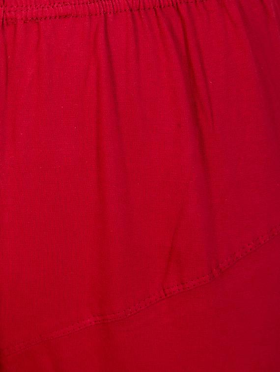 red solid ankle length legging - 16646243 - Standard Image - 4