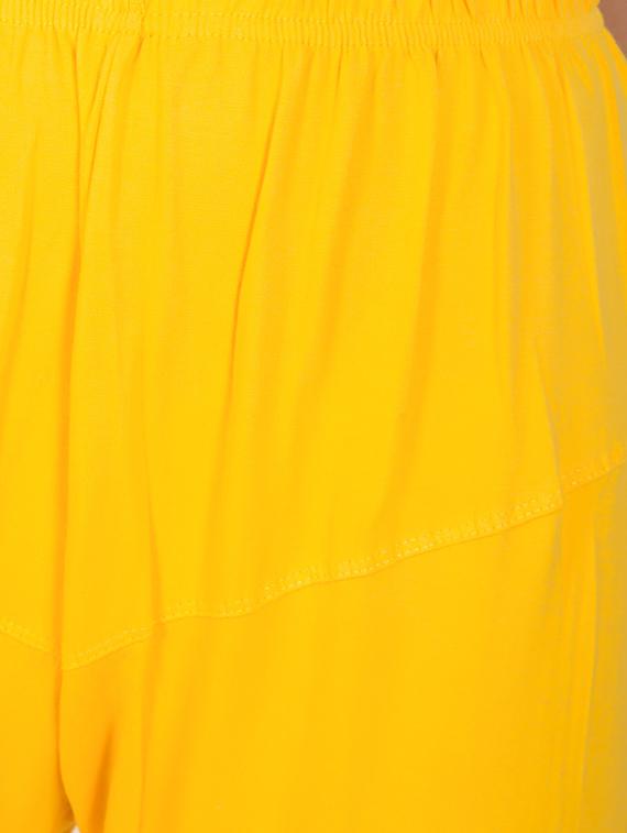 yellow solid solid ankle length leggings - 16646248 - Standard Image - 4
