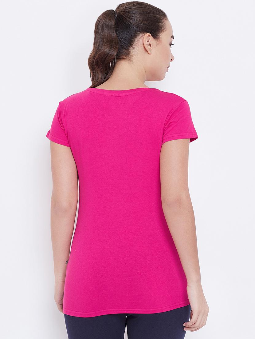women's plain round neck t-shirt - 16768086 - Zoom Image - 2