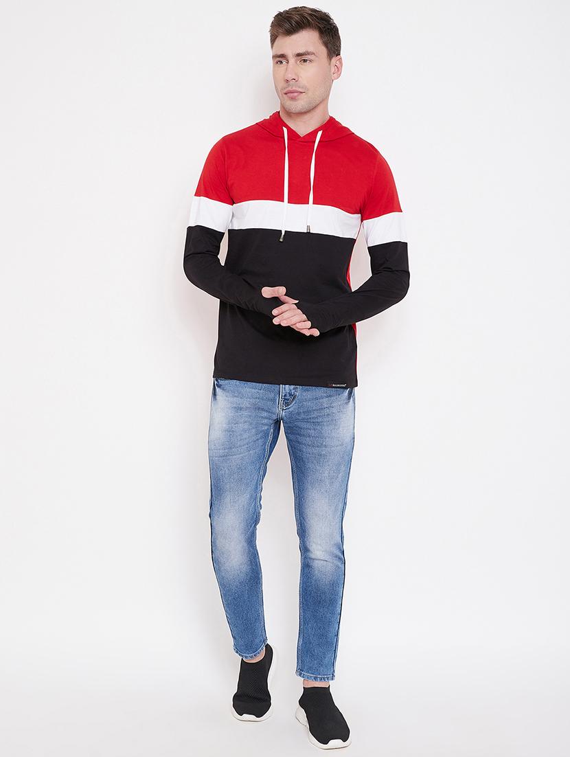 mens color block sweatshirt - 16828091 - Standard Image - 4