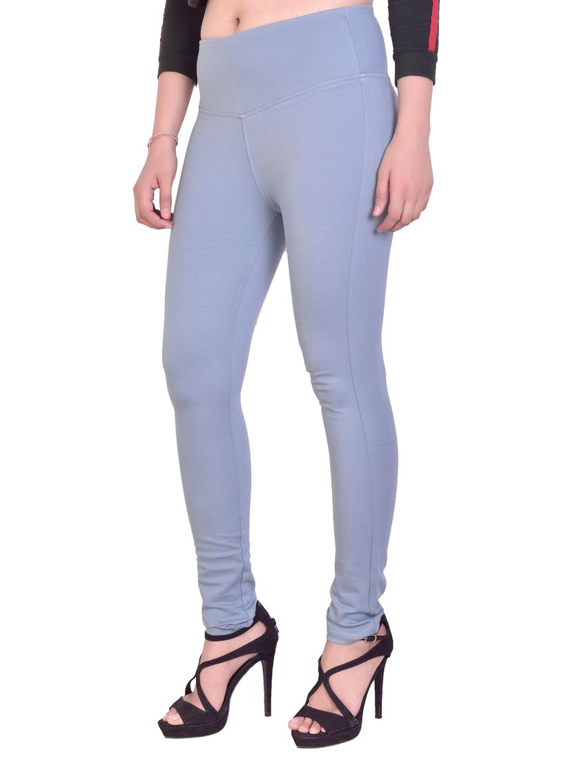 light blue solid mid rise full length jegging - 16864370 - Standard Image - 2