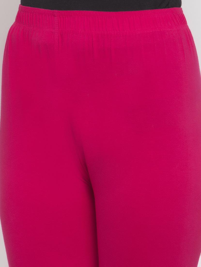 women pink solid legging - 16869424 - Standard Image - 4