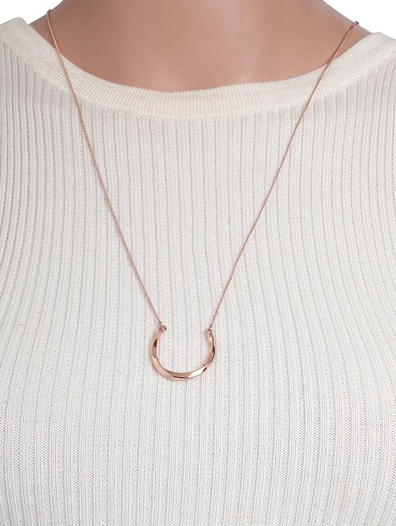pink rose gold chain pendant - 16884184 - Standard Image - 3