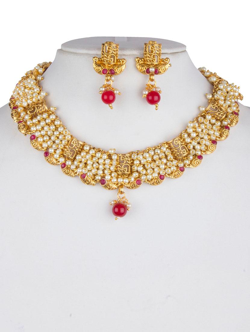 gold plated choker necklace - 17008931 - Standard Image - 2