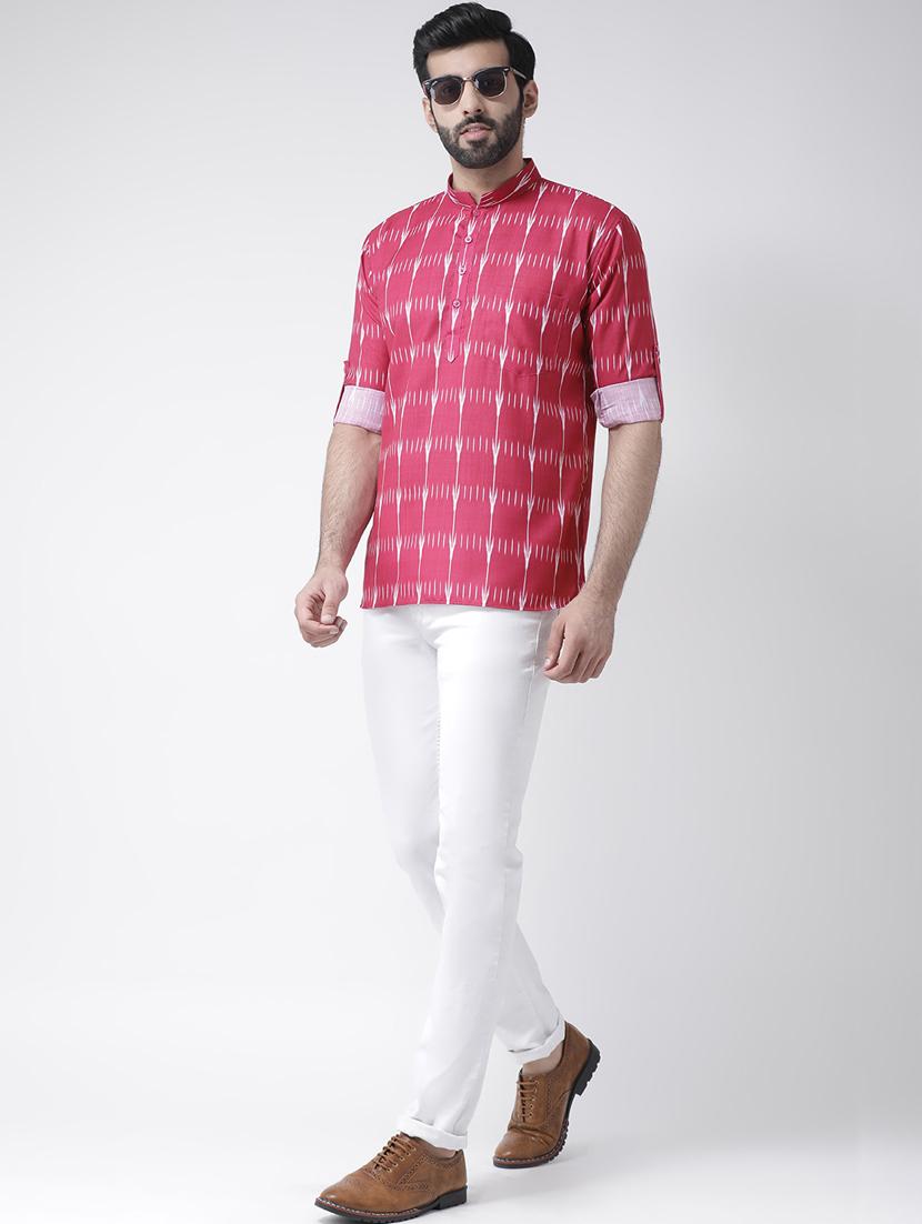 pink cotton short kurta - 17078084 - Standard Image - 3