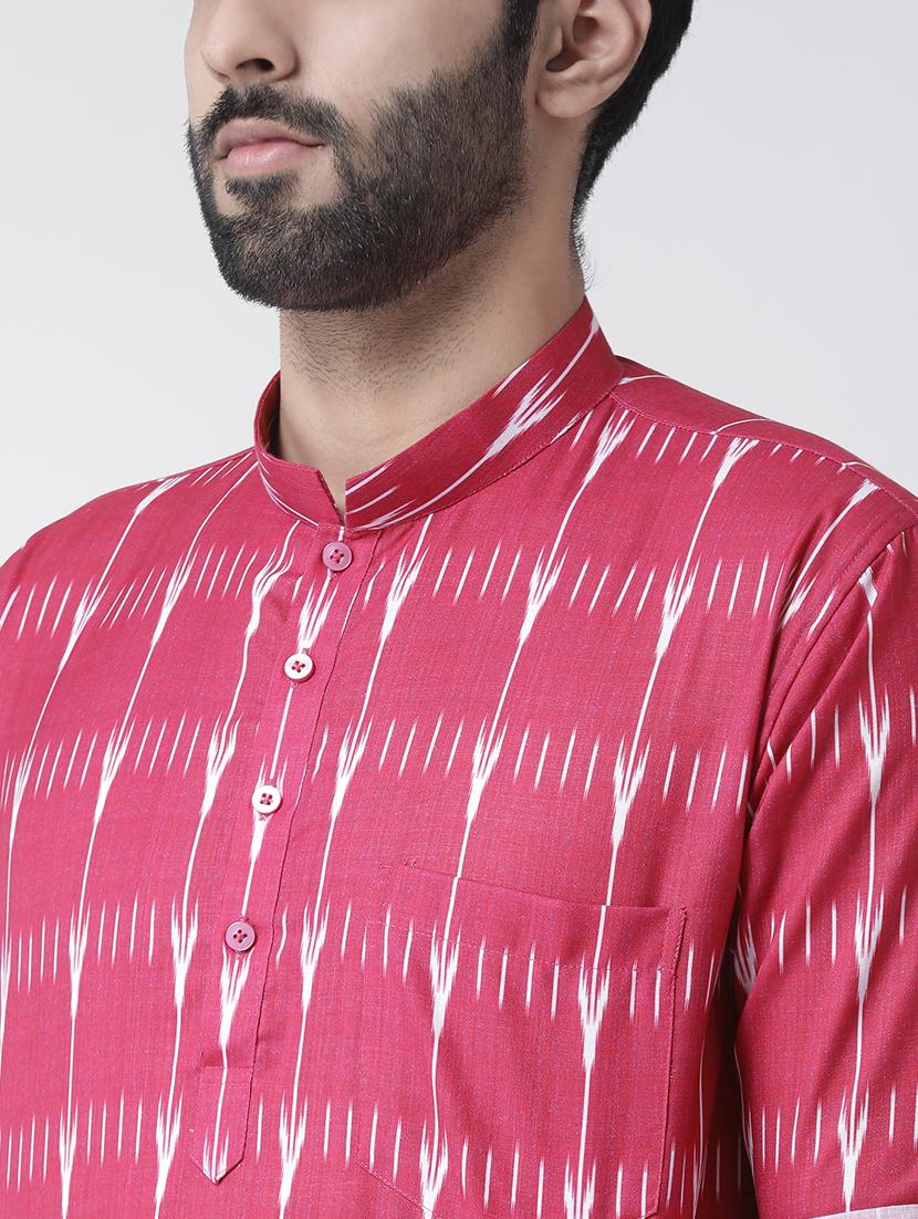 pink cotton short kurta - 17078084 - Standard Image - 4