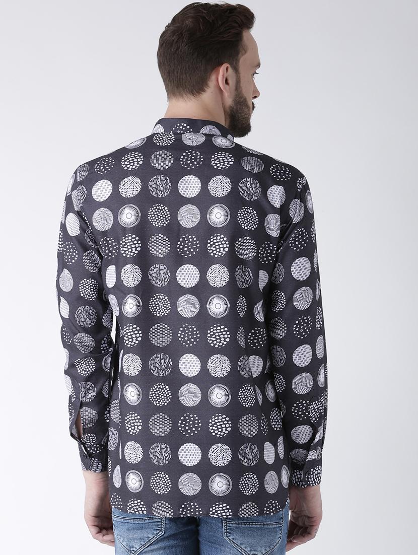 blue cotton short kurta - 17078091 - Standard Image - 2