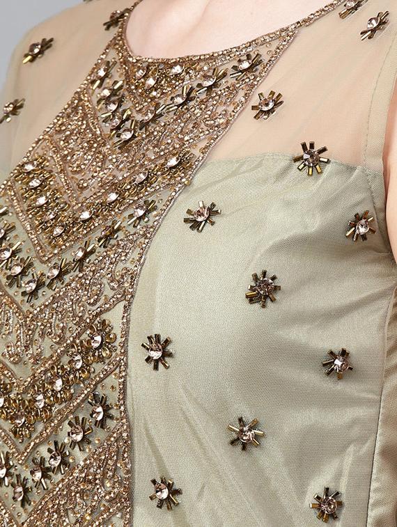 embellished net flared gown - 17087757 - Zoom Image - 4