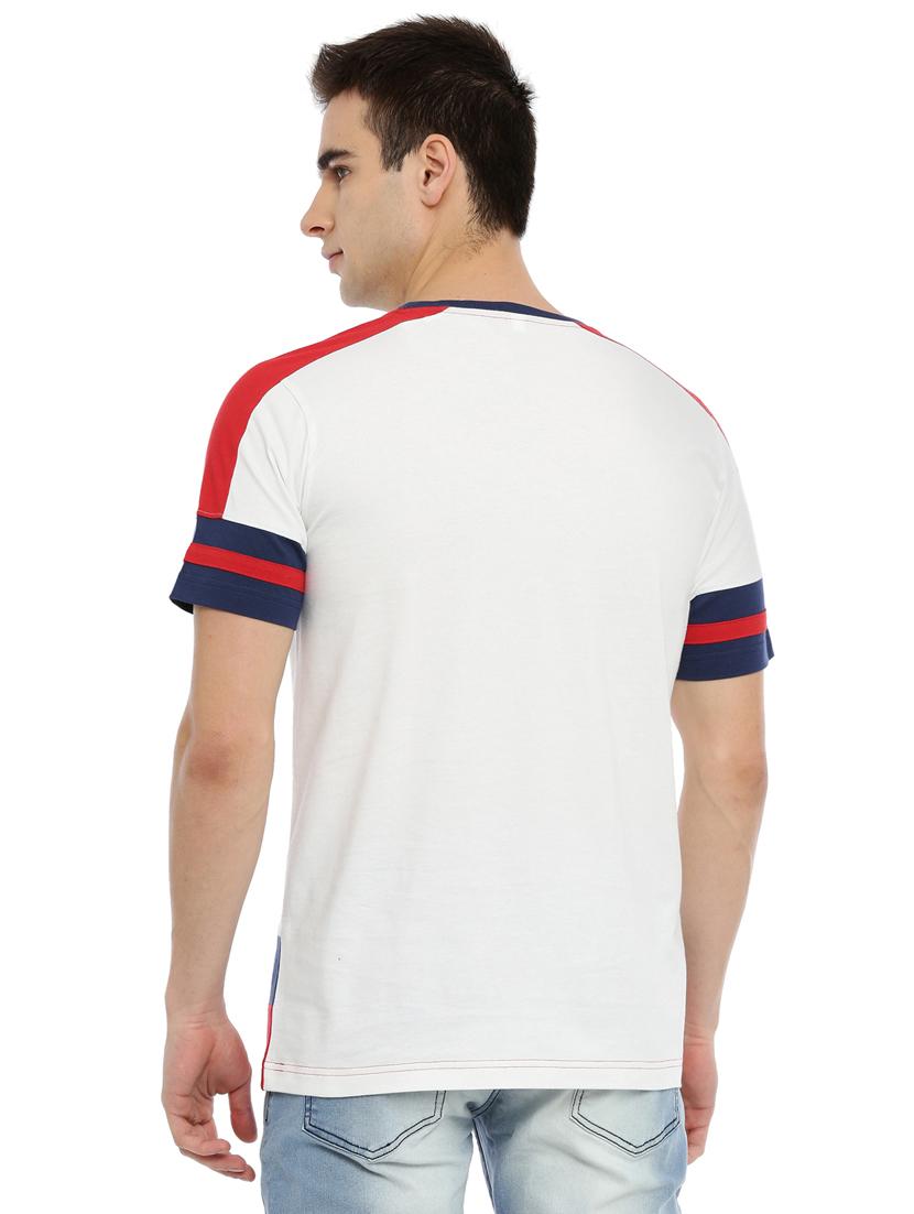 white color block t-shirt - 17119188 - Zoom Image - 2