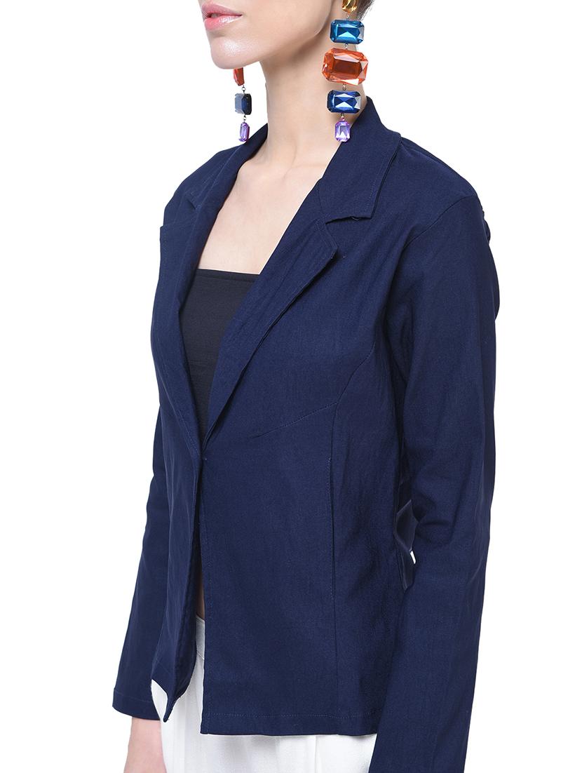 lapel neck single button blazer - 17125951 - Standard Image - 4
