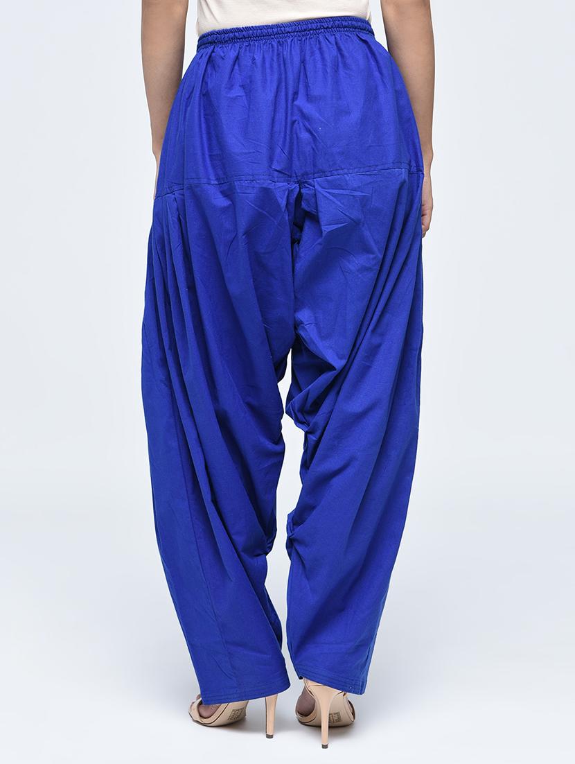 blue cotton solid salwar - 17138716 - Zoom Image - 1