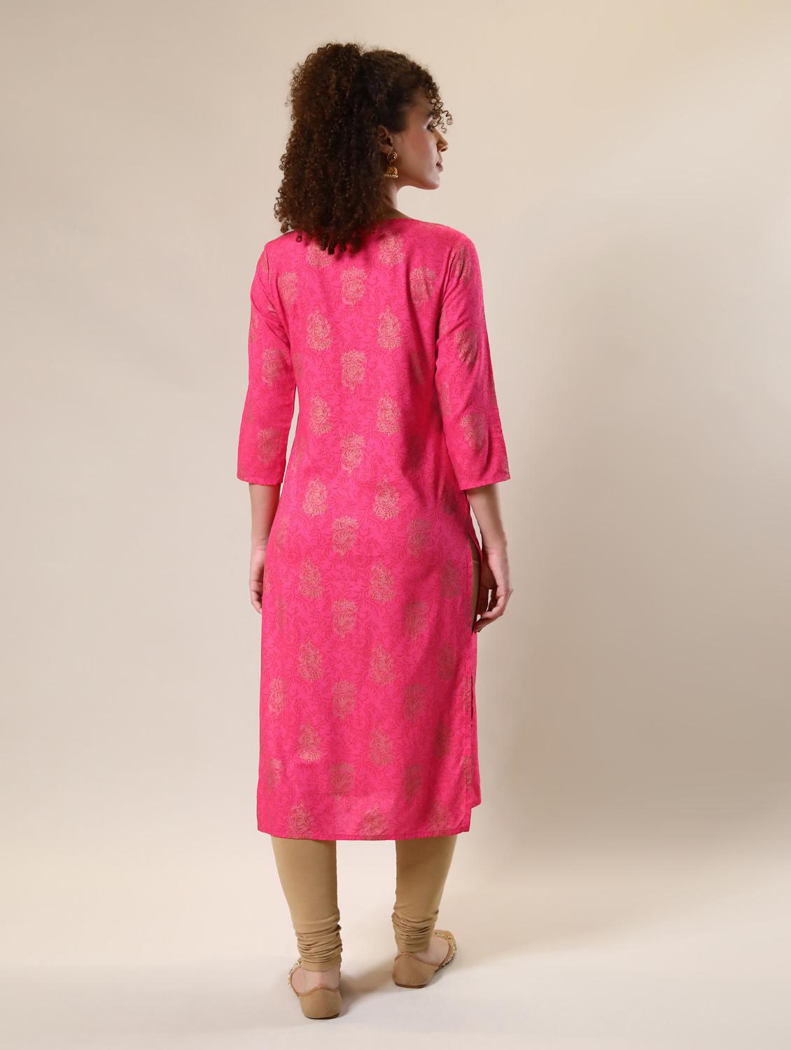 women's straight kurta - 17153228 - Zoom Image - 3