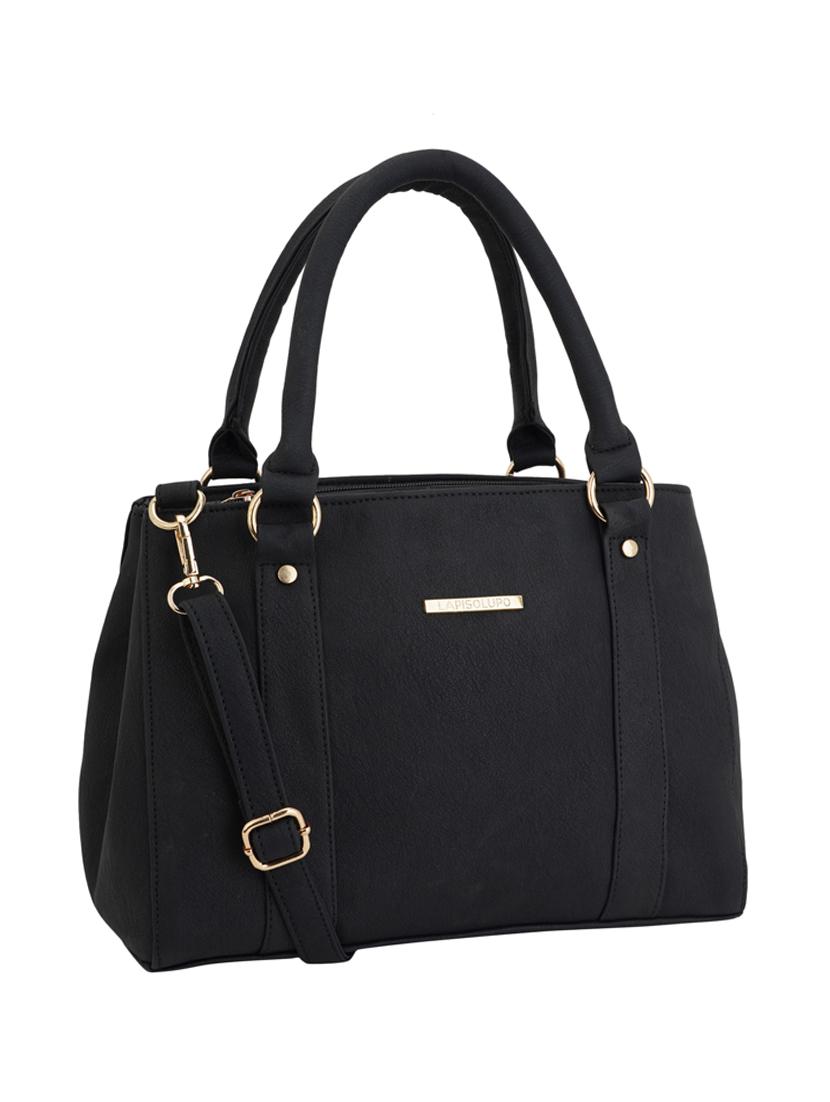 black leatherette (pu) handbag - 17153490 - Standard Image - 3