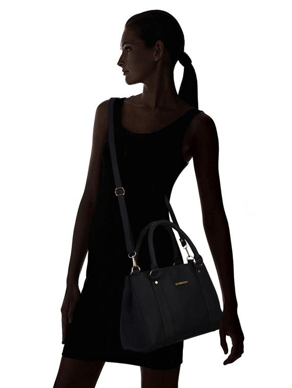 black leatherette (pu) handbag - 17153490 - Zoom Image - 4