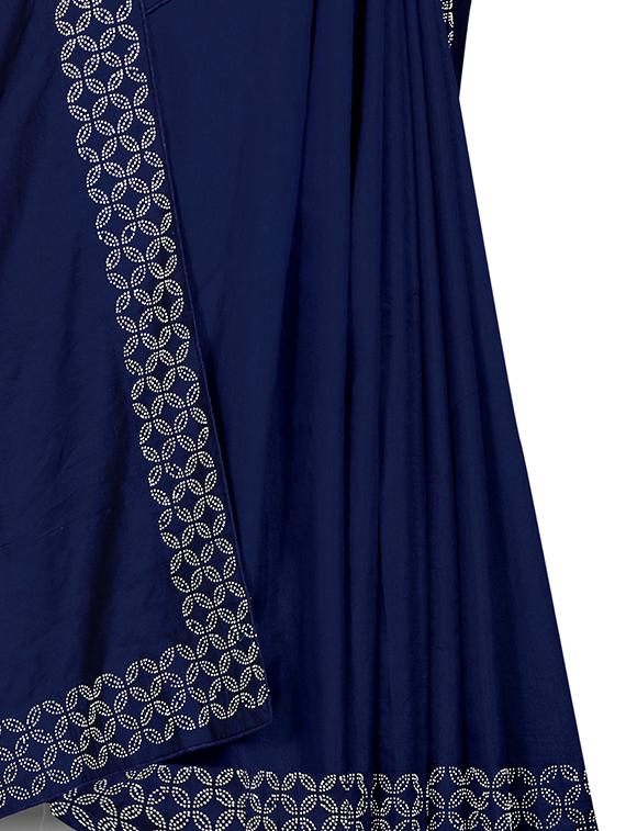 solid bordered saree - 17229668 - Zoom Image - 3