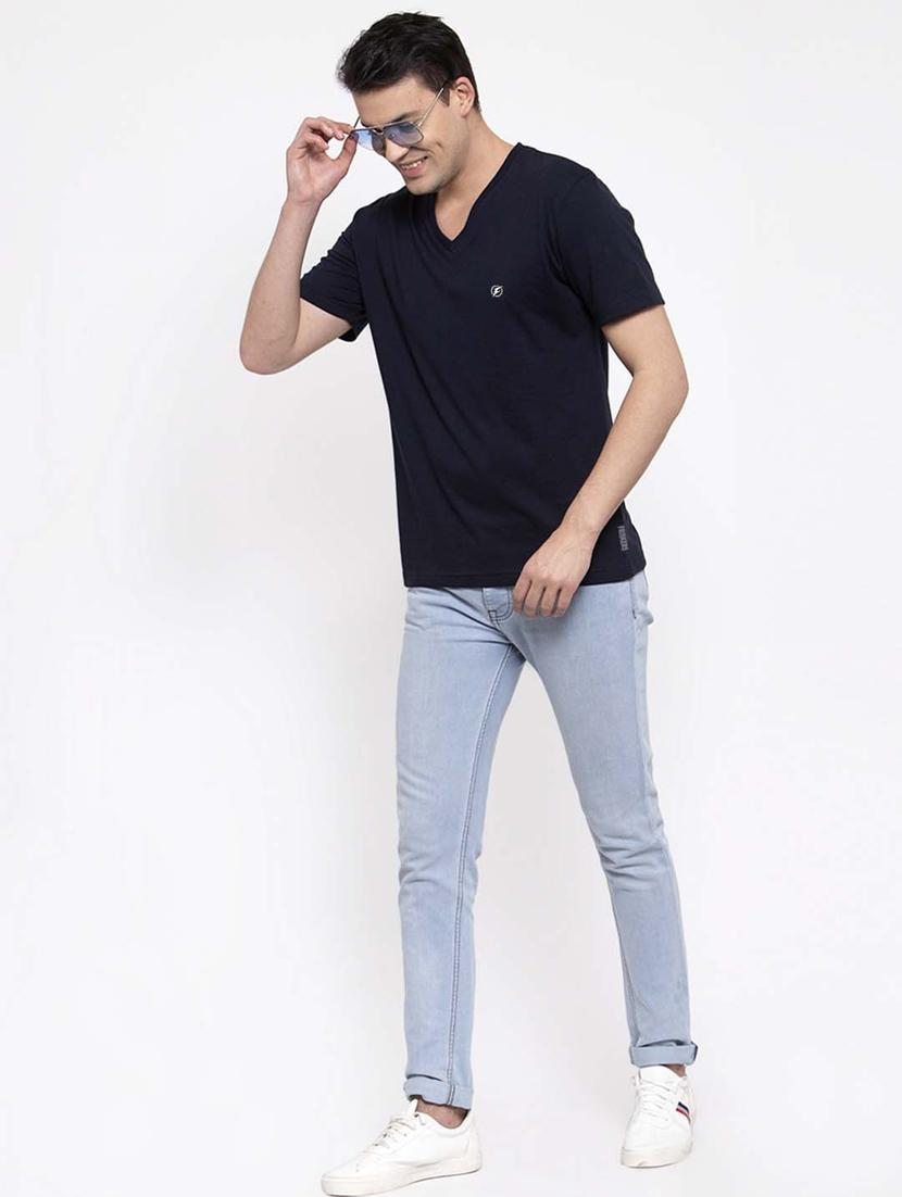 navy blue solid t-shirt - 17264548 - Zoom Image - 4
