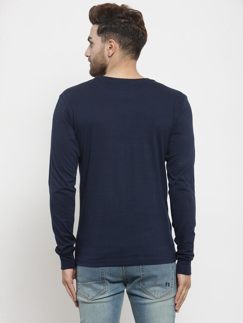 navy blue solid t-shirt - 17264584 - Standard Image - 2