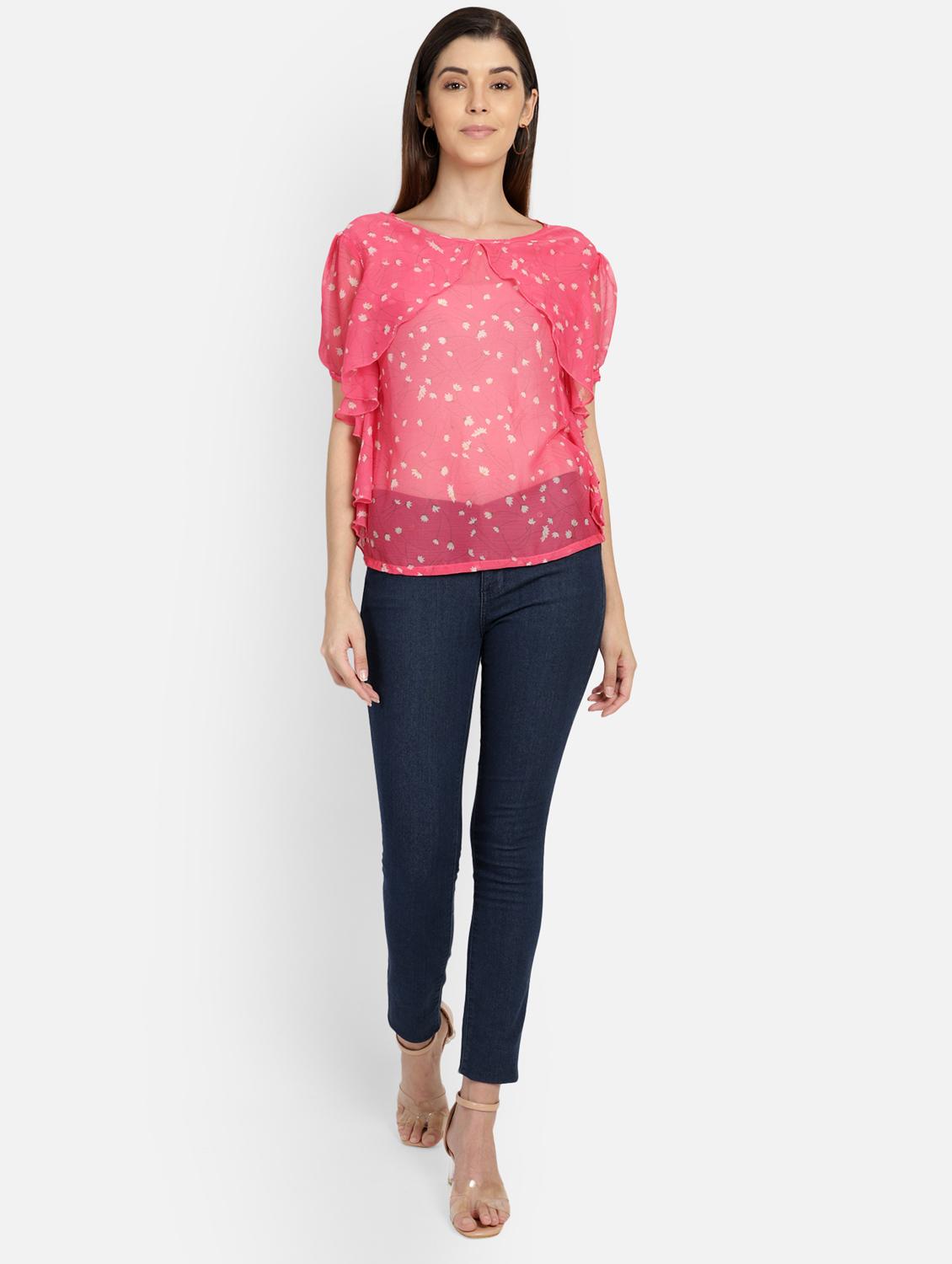 women's layered round neck top - 17269036 - Standard Image - 3