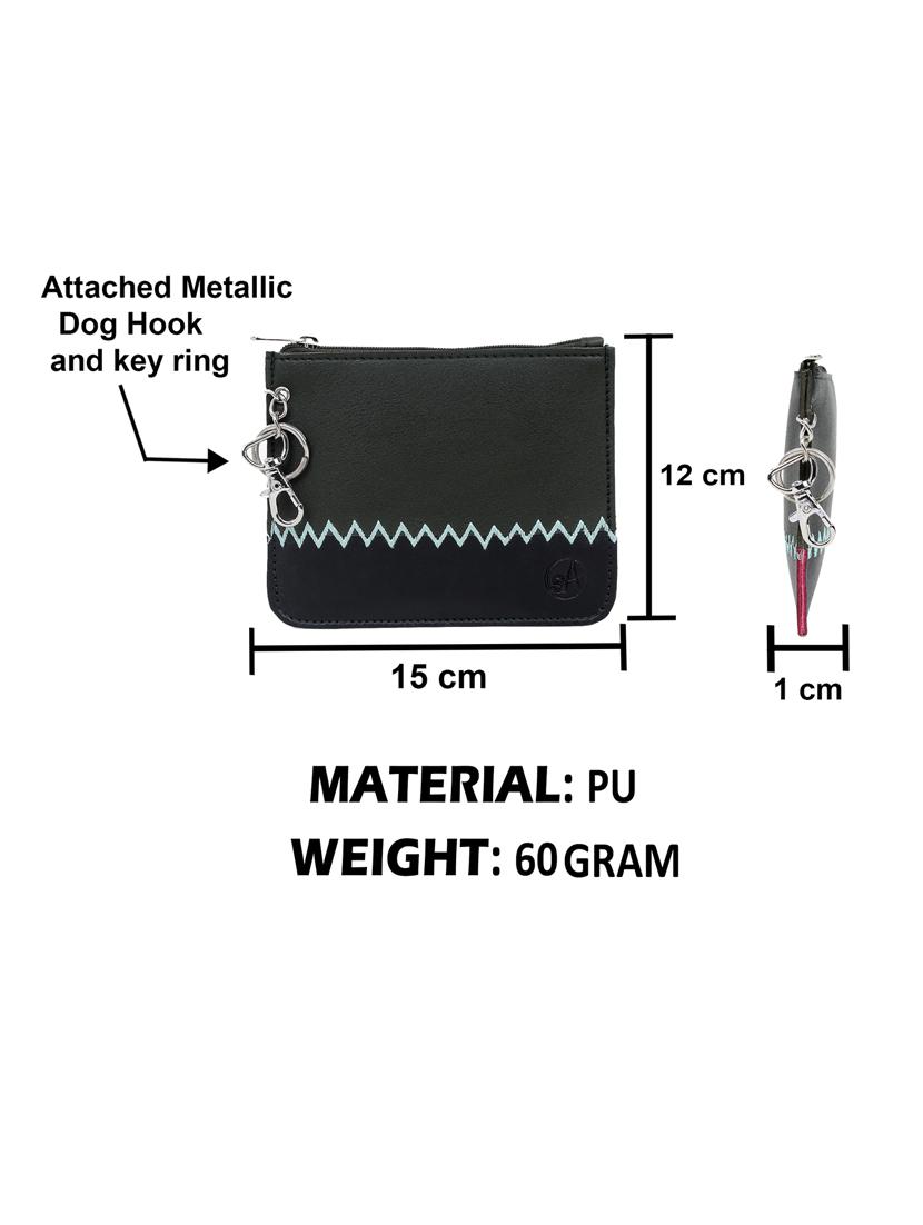 black leatherette (pu) regular pouch - 17277130 - Standard Image - 6